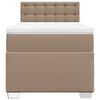 vidaXL Cama box spring con colch&oacute;n cuero sint&eacute;tico capuchino 80x200 cm