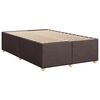 vidaXL Cama box spring con colch&oacute;n tela marr&oacute;n oscuro 120x190 cm