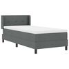 vidaXL Cama tipo Box Spring Gris oscuro 190 x 90 cm Poli&eacute;ster