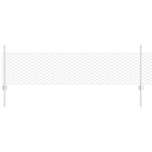 vidaXL Valla con Poste Plateado 0,5 x 50 m Acero