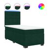 vidaXL Cama box spring con colch&oacute;n terciopelo verde oscuro 80x200 cm