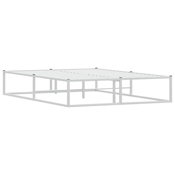 vidaXL Estructura cama sin colch&oacute;n metal blanco 140x200 cm