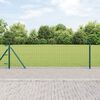 vidaXL Valla con Poste Verde 0,4 x 10 m Acero y PVC
