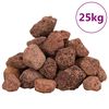 vidaXL Rocas volc&aacute;nicas rojas 25 kg 3-5 cm