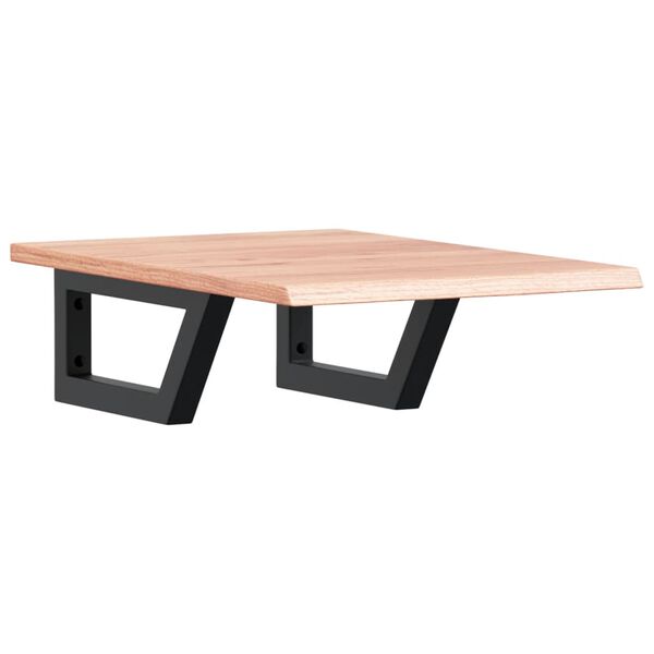 vidaXL Estante de lavabo de pared de acero y madera maciza de roble