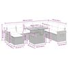 vidaXL Set sof&aacute;s jard&iacute;n y cojines 9 pzas rat&aacute;n sint&eacute;tico acacia beige
