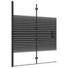 vidaXL Mampara de ducha plegable ESG negro 120x140 cm