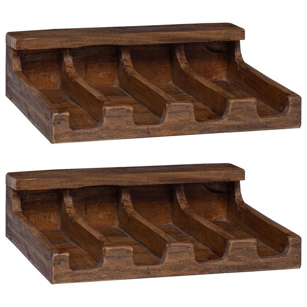 vidaXL Estuche Marr&oacute;n 36 x 30 x 10 cm Madera de Caoba S&oacute;lida