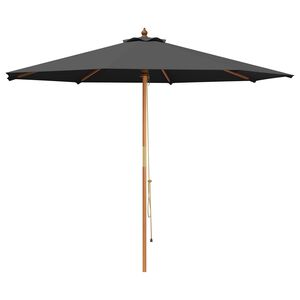 vidaXL Sombrilla de jard&iacute;n &Oslash; 300 x 248 cm Madera de Eucalipto Maciza