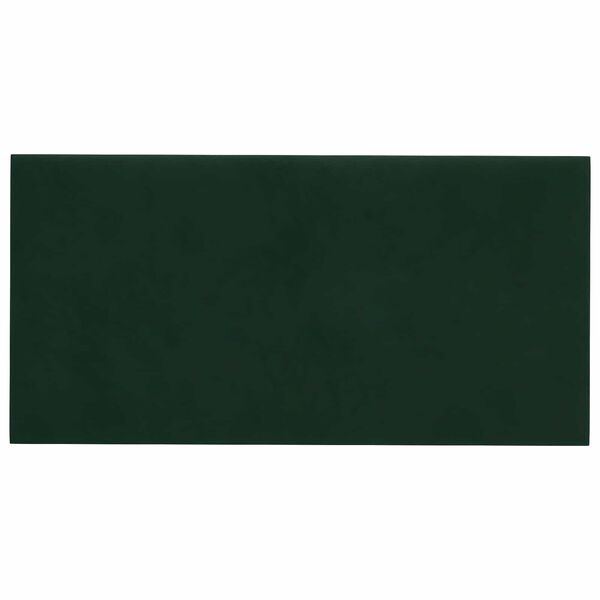 vidaXL Cabecero de Pared 12 pcs Verde oscuro 30 x 15 cm Terciopelo