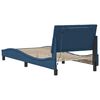 vidaXL Estructura de cama sin colch&oacute;n Hanko tela azul 80x200 cm