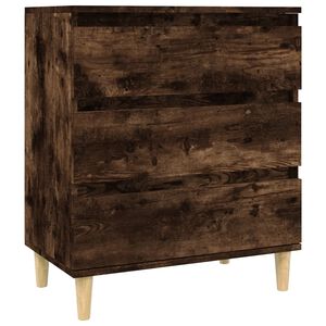 vidaXL Aparador madera contrachapada color roble ahumado 60x35x70 cm