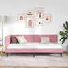 vidaXL Estructura de cama en esquina Rosa 80 cm x 200 cm Terciopelo