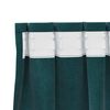 vidaXL Cortinas opacas 2 pcs Verde oscuro 140 x 225 cm Terciopelo