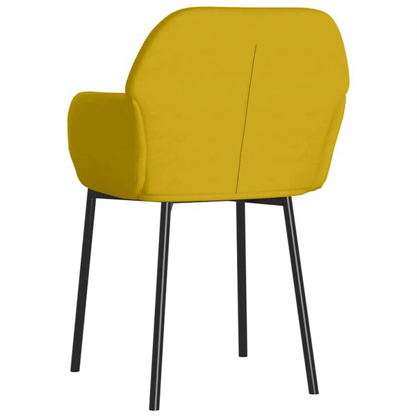 vidaXL Sillas de comedor 2 unidades terciopelo amarillo