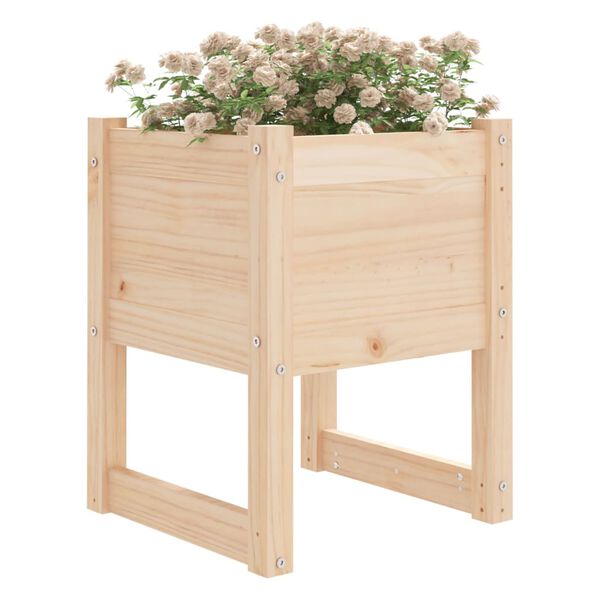 vidaXL Jardinera 2 unidades madera maciza de pino 40x40x52,5 cm