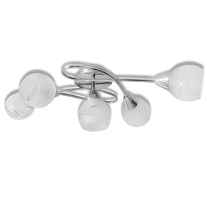 vidaXL L&aacute;mpara de techo con pantallas de cristal para 5 bombillas E14