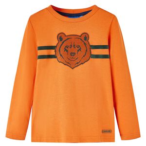 Camiseta infantil de manga larga naranja oscuro 92