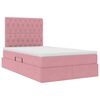 vidaXL Cama con almacenamiento y colch&oacute;n Rosa 120 x 200 cm Terciopelo
