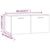 vidaXL Armario de pared madera ingenier&iacute;a roble Sonoma 80x35x36,5 cm