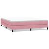 vidaXL Cama box spring sin colch&oacute;n terciopelo rosa 180x210 cm