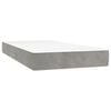 vidaXL Cama box spring con colch&oacute;n terciopelo gris claro 80x200 cm