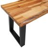 vidaXL Juego de comedor con borde vivo 3 piezas madera maciza acacia