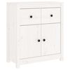 vidaXL Aparador de madera maciza de pino blanco 70x35x80 cm