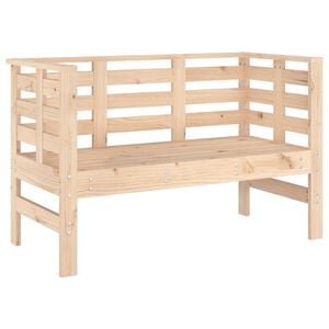 vidaXL Banco de jard&iacute;n madera maciza de pino 111,5x53x71 cm