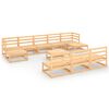vidaXL Juego de muebles de jard&iacute;n 11 piezas madera maciza de pino