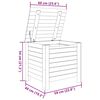 vidaXL Caja de almacenaje con tapa RANA madera maciza pino 60x49x54 cm