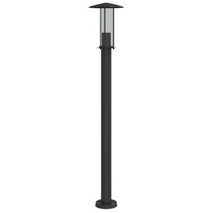 vidaXL L&aacute;mpara de suelo de exterior acero inoxidable negro 100 cm