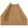 vidaXL Estante de pared con estante 4 pcs Marr&oacute;n 80 x 9 x 3 cm