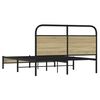 vidaXL Estructura de cama sin colch&oacute;n 140x190 cm madera roble Sonoma