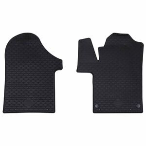 vidaXL Alfombrilla de Coche 2 pcs Negro TPE