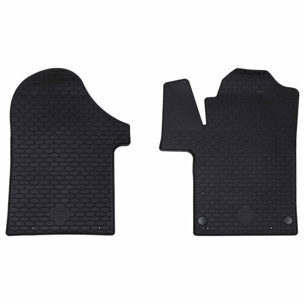 vidaXL Alfombrilla de Coche 2 pcs Negro TPE