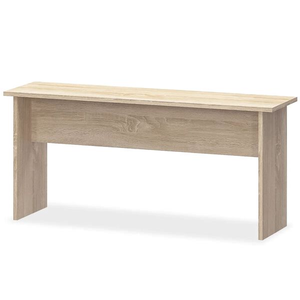 vidaXL Mesa de comedor y bancos 3 piezas madera ingenier&iacute;a roble