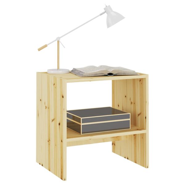 vidaXL Mesita de noche madera maciza de abeto 40x30,5x40 cm