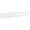 vidaXL Cesta de gaviones con cubierta hierro galvanizado 800x50x100 cm