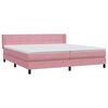vidaXL Cama box spring con colch&oacute;n terciopelo rosa 180x210 cm