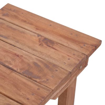 vidaXL Mesa auxiliar de madera maciza de caoba marrón 70x35x60 cm