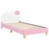 vidaXL Estructura de cama con cabecera Rosa 90 x 190 cm PU