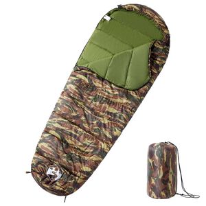 vidaXL Saco de dormir tipo momia de camping para adultos 3 estaciones
