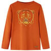 Camiseta infantil de manga larga color teja claro 128