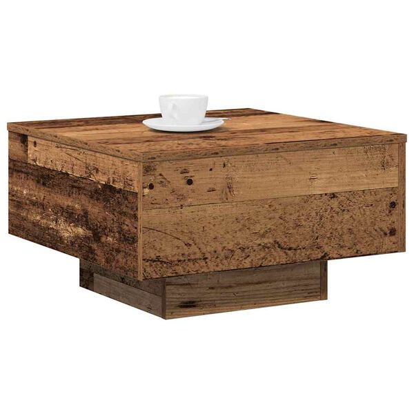 vidaXL Mesa de Café Madera envejecida 55 x 55 x 31 cm