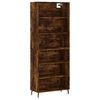 vidaXL Aparador alto madera ingenier&iacute;a roble ahumado 69,5x32,5x180 cm