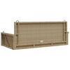 vidaXL Banco columpio de ratán sintético beige 119x56x48 cm