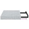 vidaXL Estante flotante pared 2 uds MDF gris hormig&oacute;n 23x23,5x3,8 cm