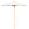 vidaXL Sombrilla de jard&iacute;n &Oslash; 217 x 230 cm Bamb&uacute; Redondo Blanco Crema
