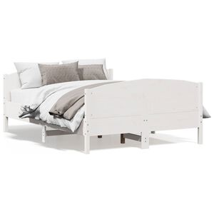 vidaXL Estructura de cama sin colch&oacute;n madera maciza de pino 160x200 cm